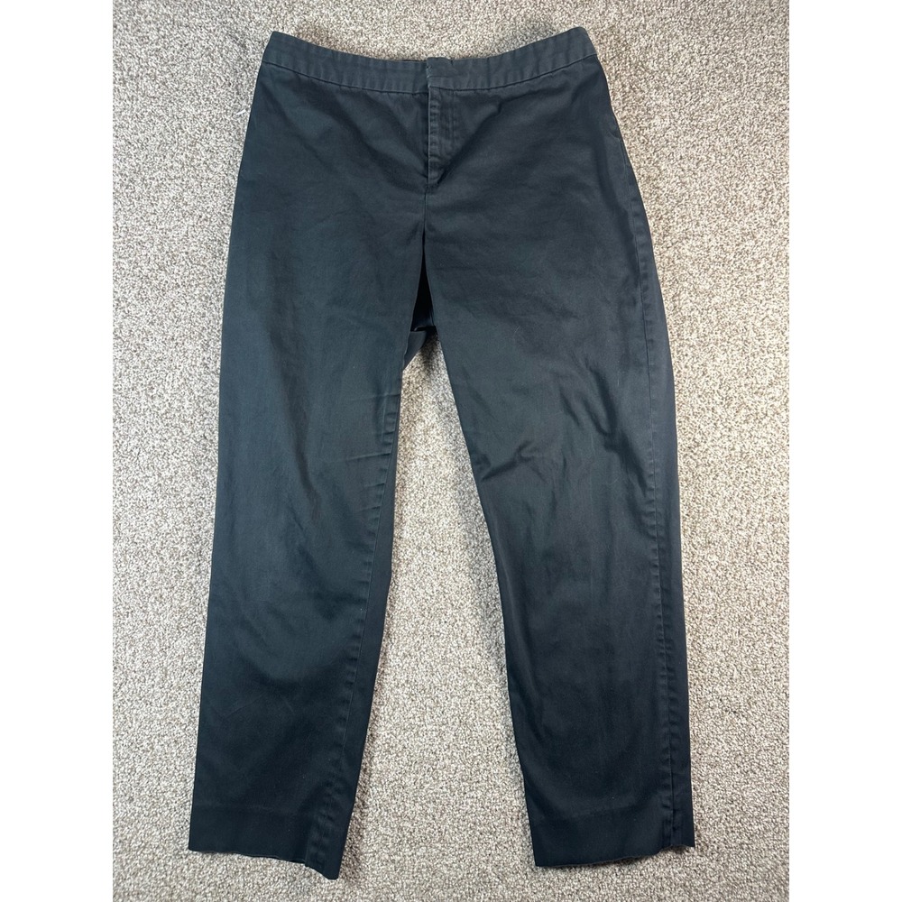 Lauren Ralph Lauren Petite Black Chino Pants Straight Leg Size 4P Cotton Stretch